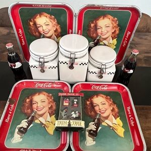 Vintage Coca Cola Christmas set.